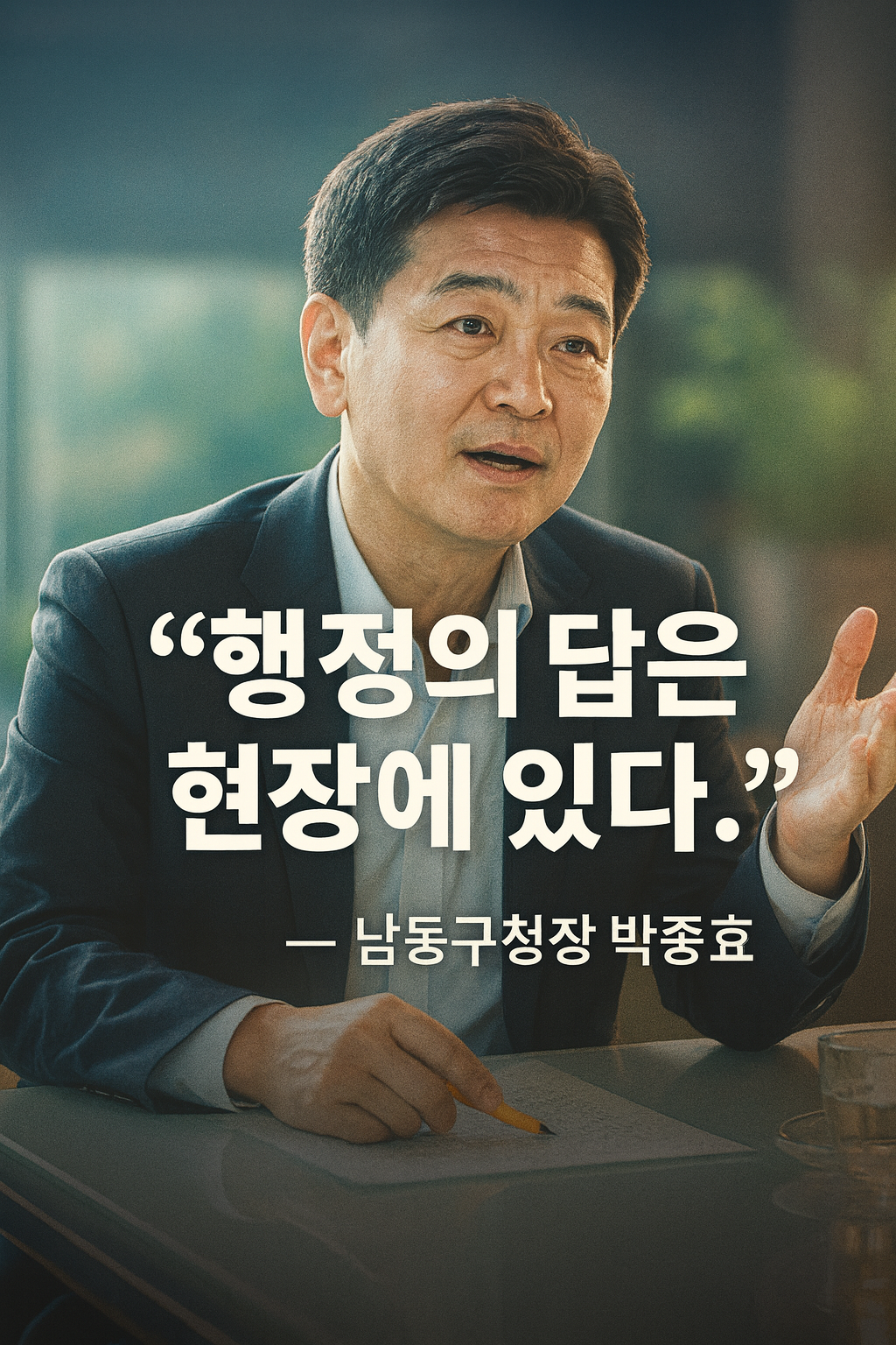 행정의 답은 현장에 있다 남동구청장 박종효..